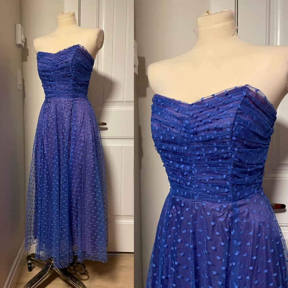 Gorgeous Nu-Mode vintage formal tea length dress xs as is
